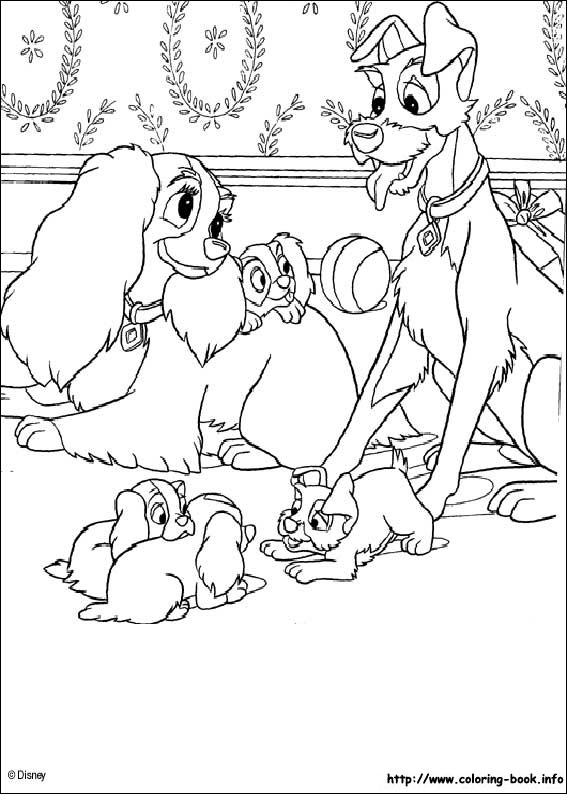 Lady and the Tramp coloring picture